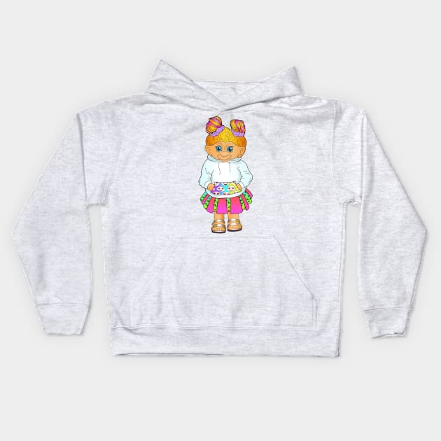 space buns Kids Hoodie by Bolt•Slinger•22